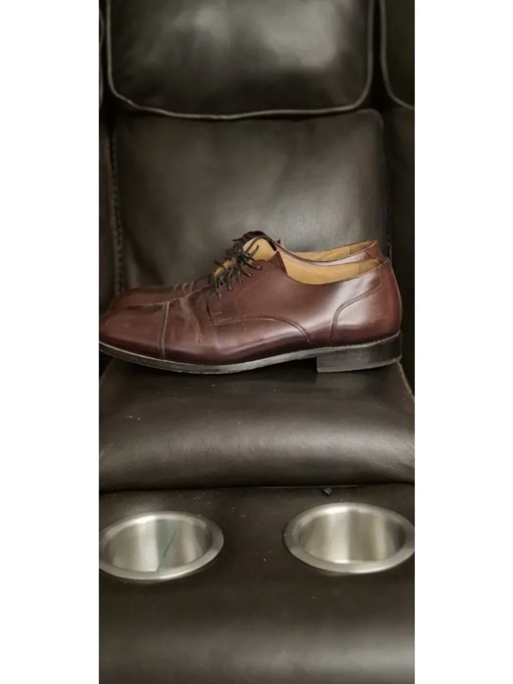 Stafford Executive Men's Brown Leather Cap Toe Lace-up Shoes US Size 11 Brown
